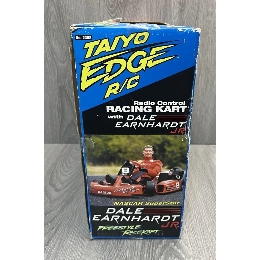 Vintage Taiyo Edge RC Dale Earnhardt Jr Racing Kart 49MHz NASCAR Driver 2003